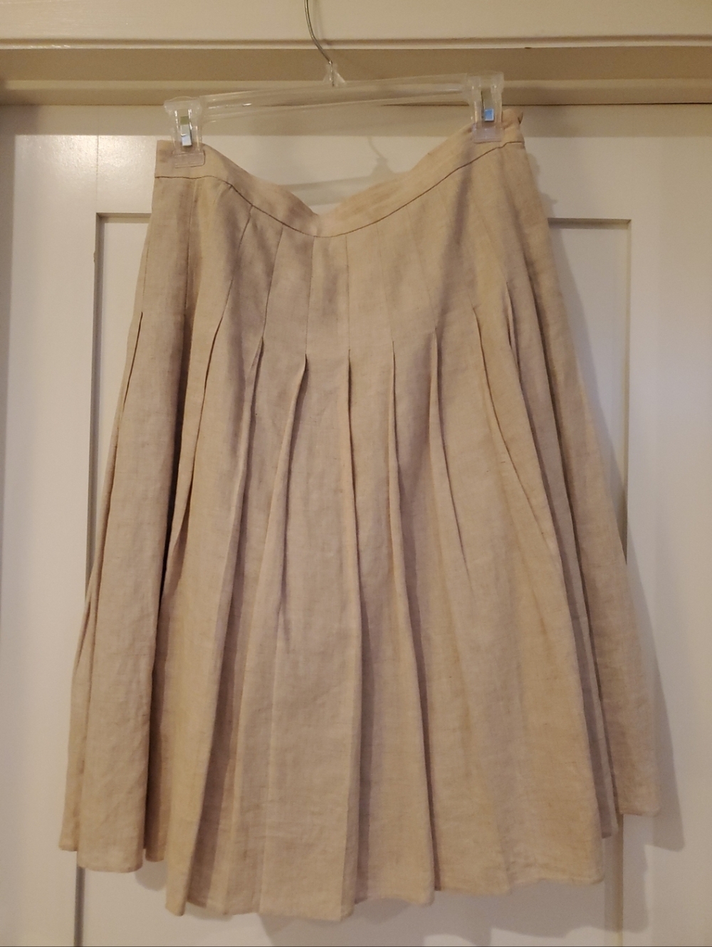 Apostrophe Perfect Condition Khaki Pleated Skirt A Line Skirt Sz 8